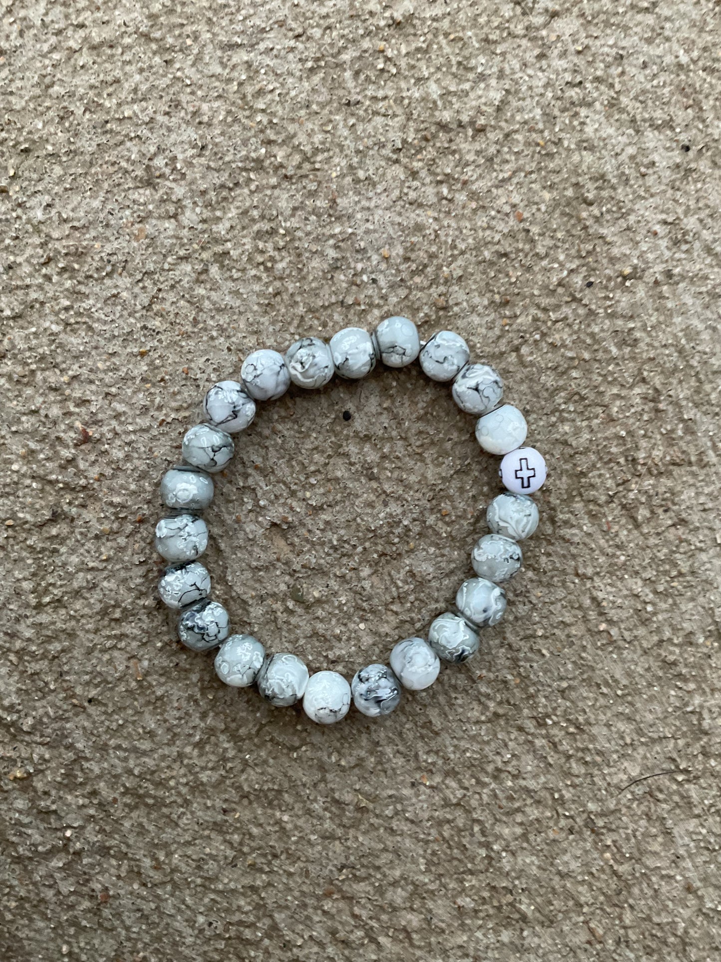 Grey sky’s cross bracelet