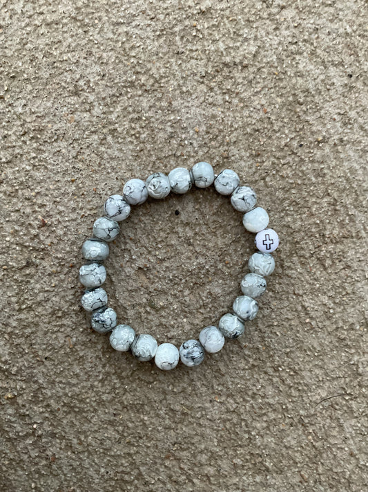 Grey sky’s cross bracelet